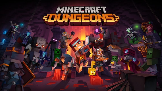 ภาพ Minecraft Dungeons จากหน้า Minecraft official