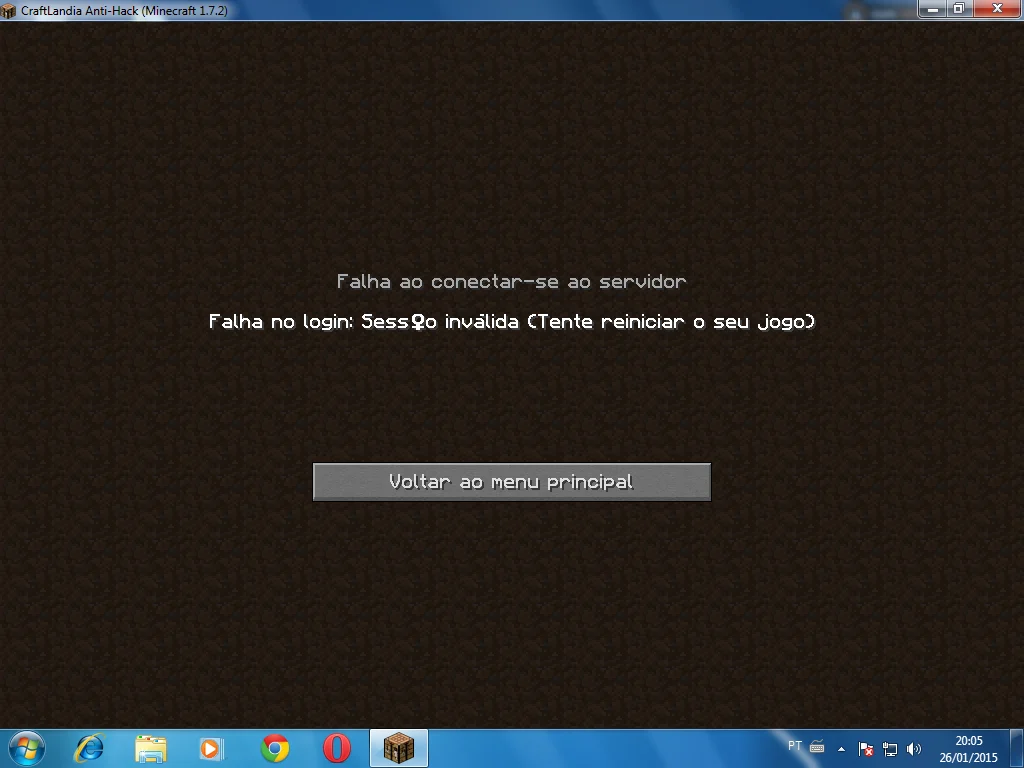Minecraft Invalid session หรือ Failed to verify username